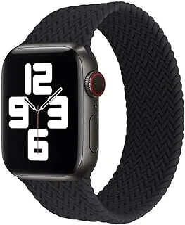 Foxcon Silicon Braided Replacement Strap For Apple Watch Series 1/2/3/4/5/6/SE 38-40 Mmillimeter BLACK