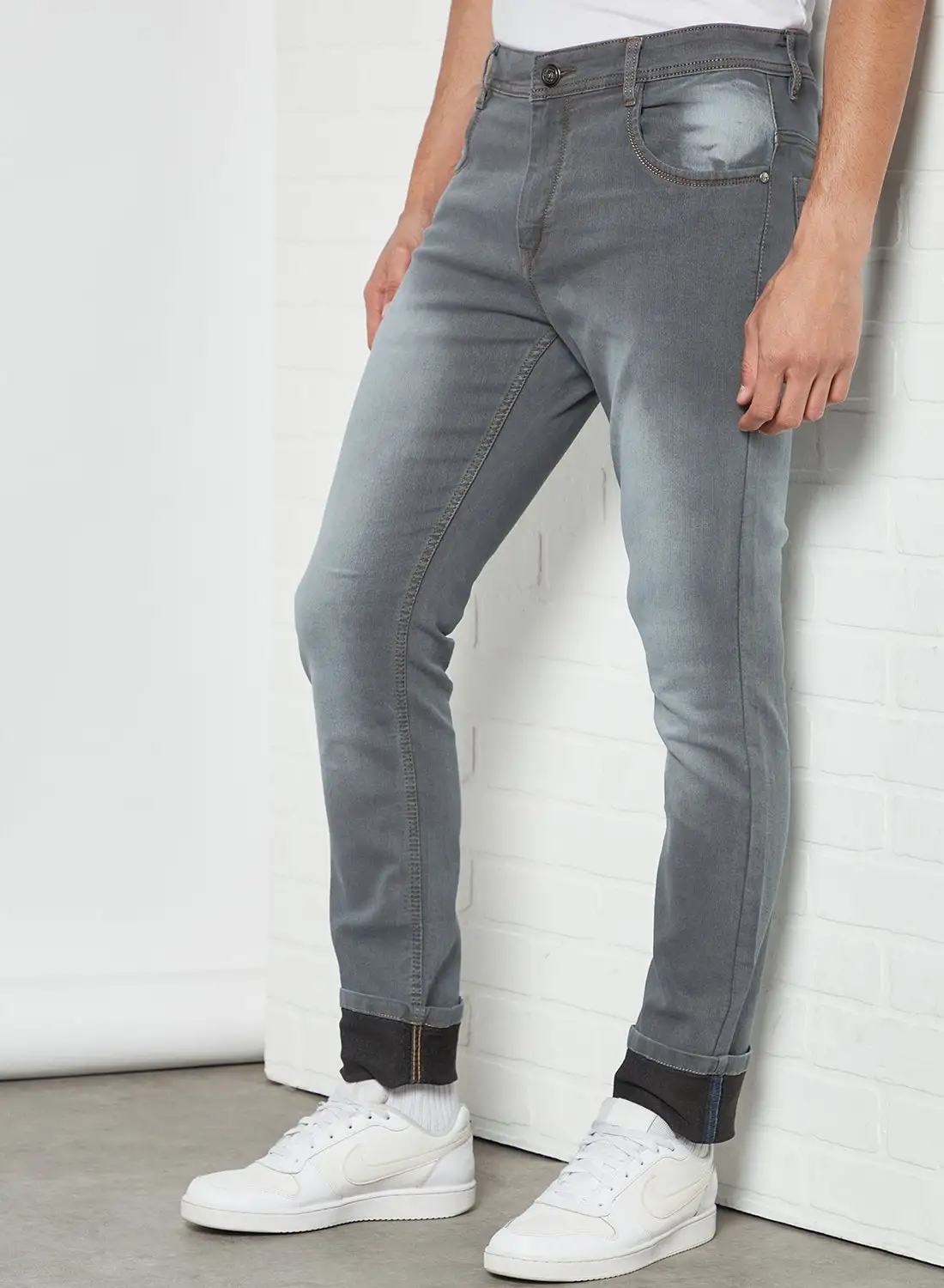 ANIQ Casual Washed Slim Fit Jeans Grey/Roxtar