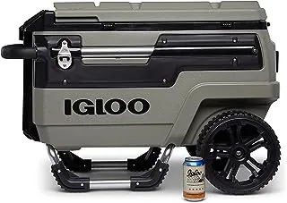 Igloo 70 Qt Premium Trailmate Wheeled Rolling Cooler, Olive Green