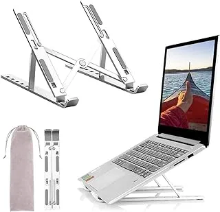 KOOTEBROWL Adjustable Laptop Stand,Multi-Angle Stand Portable Foldable Laptop Computer Notebook Holder Stand for 10 to 15.6â€ Laptops and Tablets (Silver)