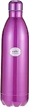 Cello 8907758010676 S-Cross Vacuum Insulated Steel Bottle, Purple, 1000 Ml