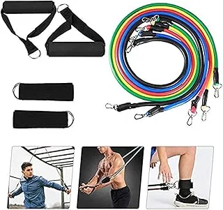 11pcs Resistance Fitness Band Set Latex Resistance Bands Fitness Exercise Tube Rope Set Yoga ABS Workout