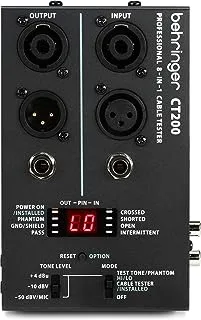 Behringer CT200 جهاز فحص كابل 8 في 1 يتم التحكم فيه بواسطة معالج دقيق