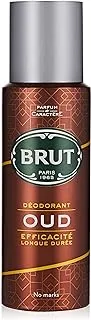 Brut OUD Long Lasting Fresh Active Odour Protection Signature Scented Body Deodorant Spray for Men - 200 ML