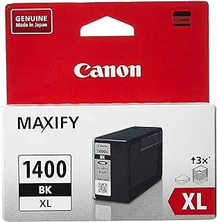 CANON PGI-1400 XL High Yield Black Genuine Ink Cartridge, Prints Up to 1200 A4 Pages