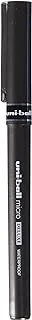 Uni-ball UB155 Micro Deluxe Rollerball Pen Ultra Fine 0.5mm Tip 0.2mm Line Black المرجع UB155BLK (عبوة من 12)