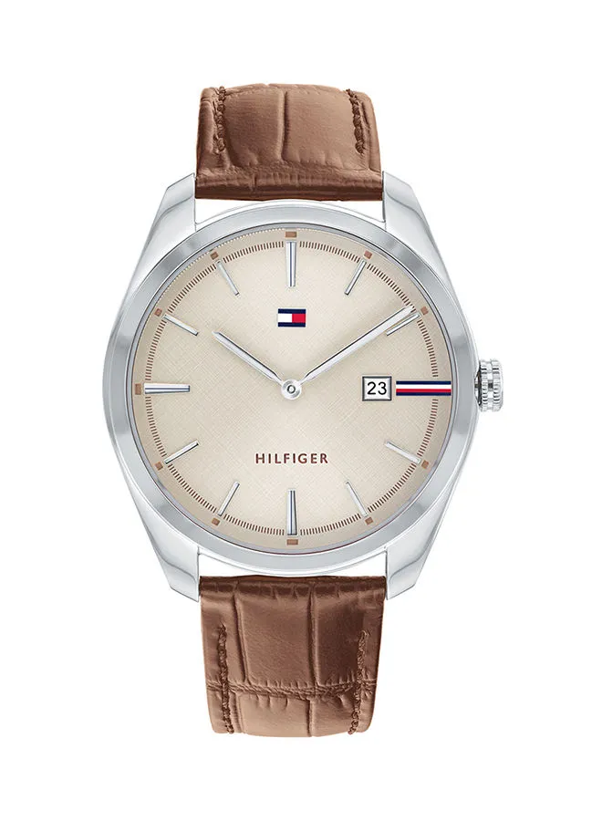 TOMMY HILFIGER Men's Theo  Beige Dial Watch - 1710430