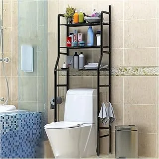 Over Toilet Shelf, 3-Tier Bathroom Storage Shelf, Washing Machine Storage Shelf Rack, Multi-Functional Space Saving Organizer In Washroom(Size:50X25X160CM,Color:02(3 floors))