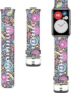 Warable devices accessories - band for huawei watch fit strap wristband bracelet printing camouflage wrist (peacock fit)