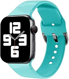 Smart Wearable - Stylish DIY Silicone Strap For ÁƤƤŁé Watch 3 4 5 6 SE band 40mm 44mm 38mm 42mm Smártwátch wristband Sport bracelet íwátch serie (15-Teal or ML)