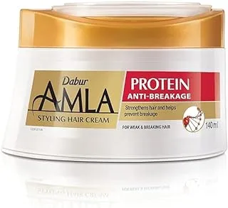 Dabur Amla Protein Hair Cream | Protects, Strengthens Hair & Prevent Breakage | For Weak and Breaking Hair - 140Ml