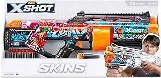 X-SHOT Excel Skins Last Stand Graffiti, Fire distances of up to 27m / 90 feet, 14X Air Pocket Technology Foam Darts, XS-36518_039286