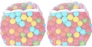 BalanceFrom 2.3-Inch Phthalate Free BPA Free Non-Toxic Crush Proof Play Balls Pit Balls- 6 Bright Colors in Reusable and Durable Storage Mesh Bag with Zipper