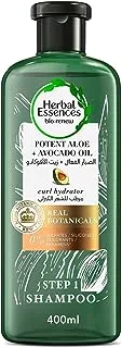 Herbal Essences Sulfate Free Potent Aloe + Avocado Oil Hair Shampoo to Cleanse and Hydrate Curls, 400 mL, Multi-Color