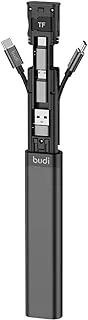fonefunshop Budi 9-in-1 Essential Travel Charging & Data Sync Cable Stick - Black