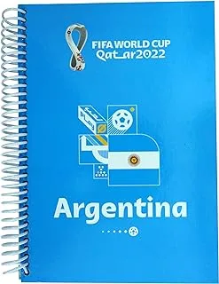 FIFA WC 2022 Country A5 Spiral Notebook 60 Sheets, Hard Cover, 21.5cm x 15cm Argentina, 13421