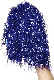 Smiffy's Pom Poms Metallic, Blue, One Size, 24176