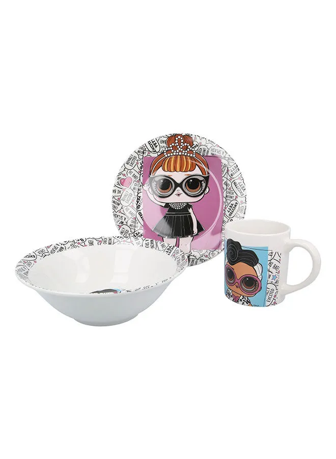 Disney 3-Pics Dinner Set Lol Surprise Rock On Multicolour 25 * 9 * 20cm