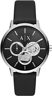 سوار رجالي A | X Armani Exchange AX2745 STREETQUARTZ متعدد الفولاذ الفضي ، فضي