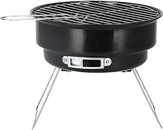 BBQ Charcoal Grill, Foldable Stove Portable Grill Mini Round Non‑Stick Barbecue for Camping Picnic Yard Travel