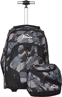 High Sierra Zestar Wheeled Trolley Backpack + Lunch Bag and Pouch set 3pc Graffiti, 9313059137483, HS ZESTAR W