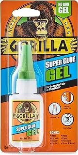 Gorilla Super Glue Gel, 15 Gram, Clear, (Pack of 1)