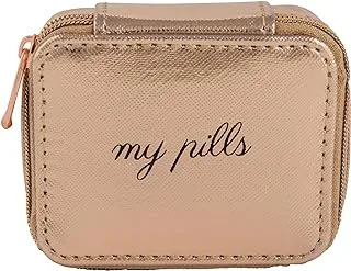 Miamica Zippered or Snap Closure Pill Case with 8-Day Removable Plastic Medicine Organizer – Keep Your Vitamins and Pills Organized – Compact and Sleek Pill Box