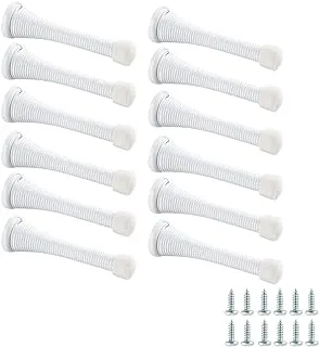 Amazon Basics Spring Door Stop - White, 12-Pack