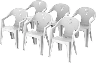 Cosmoplast Set of 6 Regina Chair, White