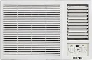 Geepas 1.5 Ton Window Air Conditioner, Washable Filter,| 18000BTU | 360 Air Delivery | Low Noise & Auto Restart