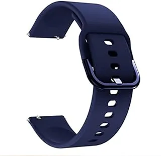 Warable Devices Accessories - Silicone Wrist Strap For Amázfít GTR 2 2e 47MM 42MM Watch Band For Amázfít Pace Stratos 3 2S GTS Bip U 22/20mm Bracelet (Midnight Blue 20mm Universal)