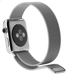 SBAQ Stainless Steel Magnetic Closure Replacement Strap Band For Apple Watch 42millimeter silver