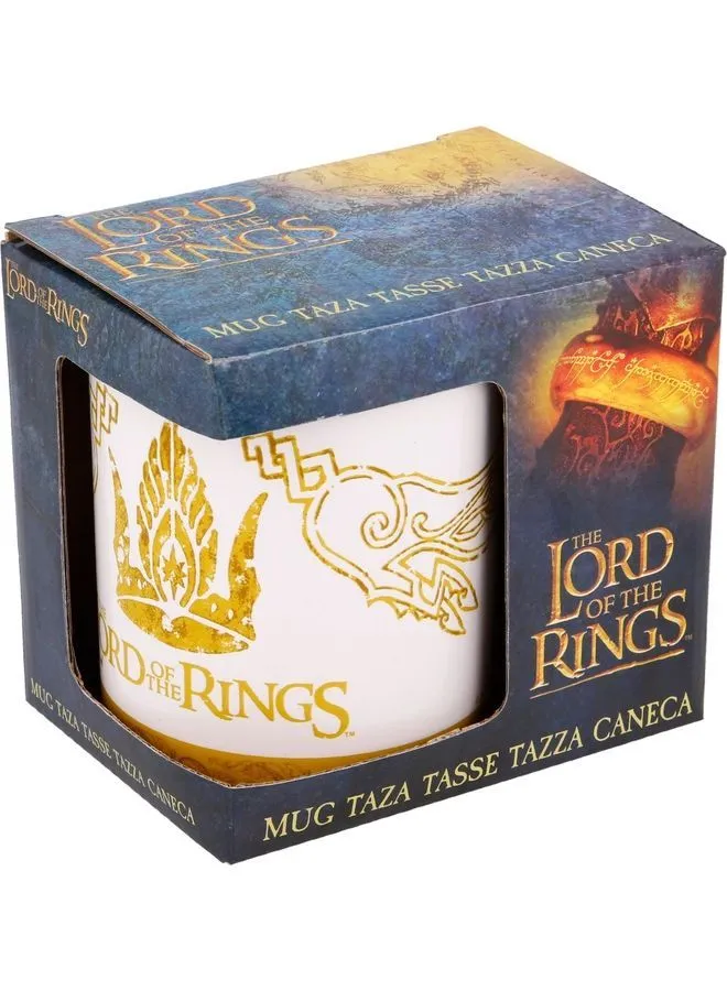 STOR Lord Of The Rings Printed Mug White/Gold 330ml