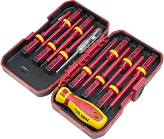 Tolsen 13pcs Tolsen Interchangeable VDE 1000V Power Insulated Screwdriver Set