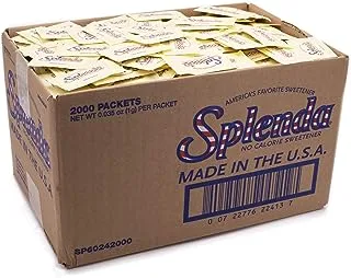 SPLENDA محلي بدون سعرات ، عبوات خدمة واحدة ، 2000 قيراط ، 2000 جم