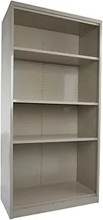 Mahmayi Godrej OEM Open Steel Bookcase Beige - Sturdy and Stylish Metal Shelving Unit for Home or Office Organization, Adjustable Shelves, Durable Storage Solution with Contemporary Design