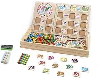 Math School, a wooden activity box to learn to count, preschool educational toy for first-time awakening, EDU600