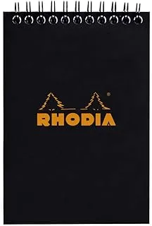 RHODIA WIREBD GRAPH 4X6 BLACK