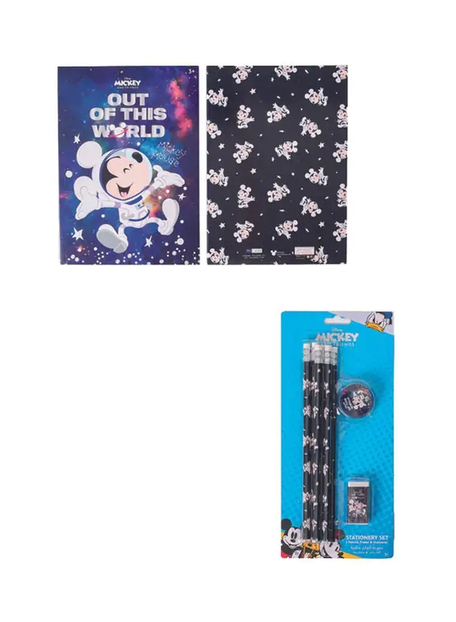 Disney Stationery Mickey Mouse Out of this world  A4 Eng, A5 Eng & 8Pc Pencil Set