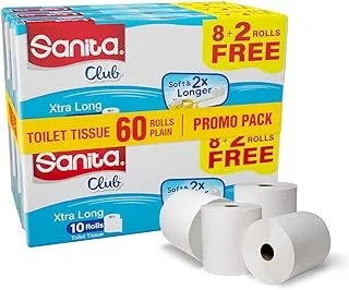 Sanita Club Toilet Tisues Paper 60-Rolls, White