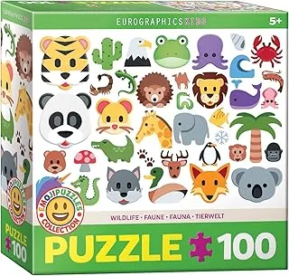 Eurographics - Emojipuzzle-Wild Animals 100-Piece Puzzle