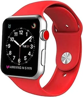 حزام بديل لسلسلة Apple Watch 1/2/3 42 ملم أحمر