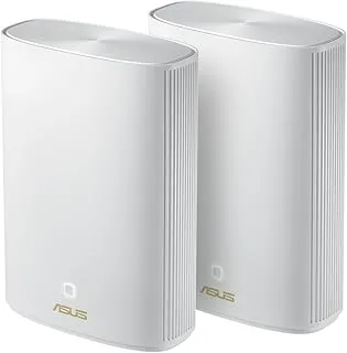 ASUS ZenWiFi AX Hybrid (XP4) AX1800 + AV1300 Whole-Home Mesh WiFi 6 System – Ideal networking solution for thick walls, coverage up to 410㎡ / 6+ rooms - White