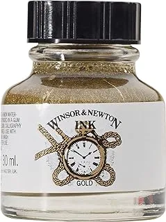 Winsor & Newton Drawing Ink, 30ml Bottle, Gold