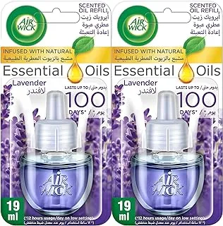 Air Wick Scented Oil Fragrance Diffuser Refill, Eliminates Bad Odour like Cat Litter Smell, Lavender Fragrance, 19 ml (Pack of 2)