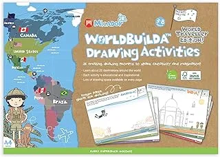 Micador jR., Drawing Activity Pads, WorldBuildA Drawing Activities Pad - A4 (8.25