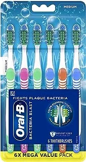 Oral-B Bacteria Blast Toothbrush, Medium, 6 Count