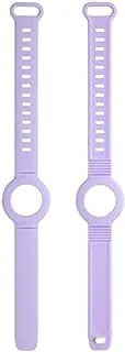 Warable Devices Accessories - Soft Silicone Children Watch Strap Case For ÁƤƤŁé Airtags Protective Cover For ÁƤƤŁé trácker Anti-Scratch Protect Sleeve (L)