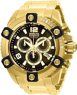 Invicta Men's 15827 Reserve Analog Display Swiss Quartz Gold Watch, Black, Quartz Movement