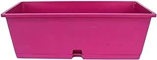 Dubai Garden Centre Mini Rectangular Flower Pot, 25 cm Length, Pink